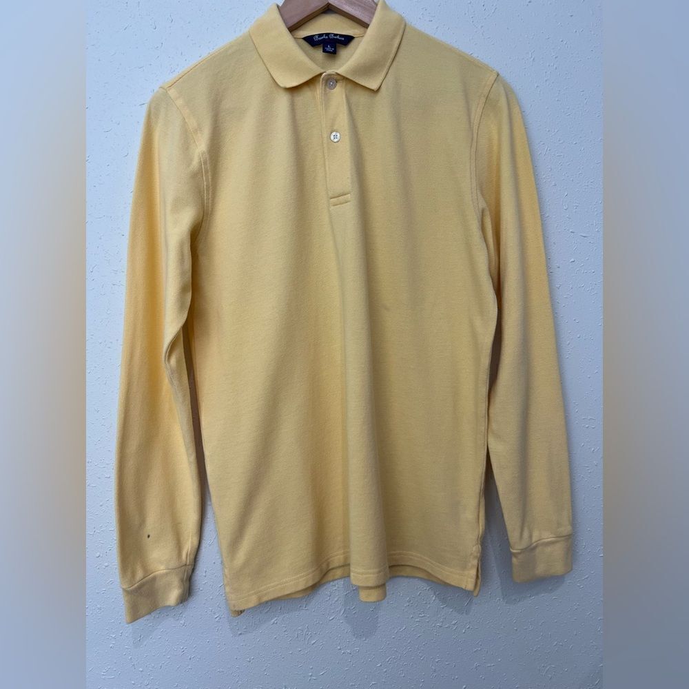 Brooks Brothers Boys Long-Sleeve Cotton Pique Polo Size L